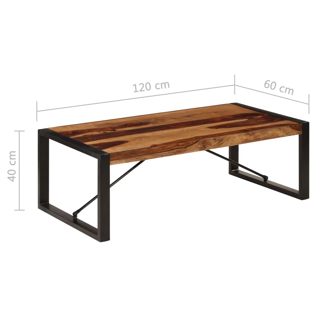 Square Rustic Solid Sheesham Wood Coffee Table Z749282