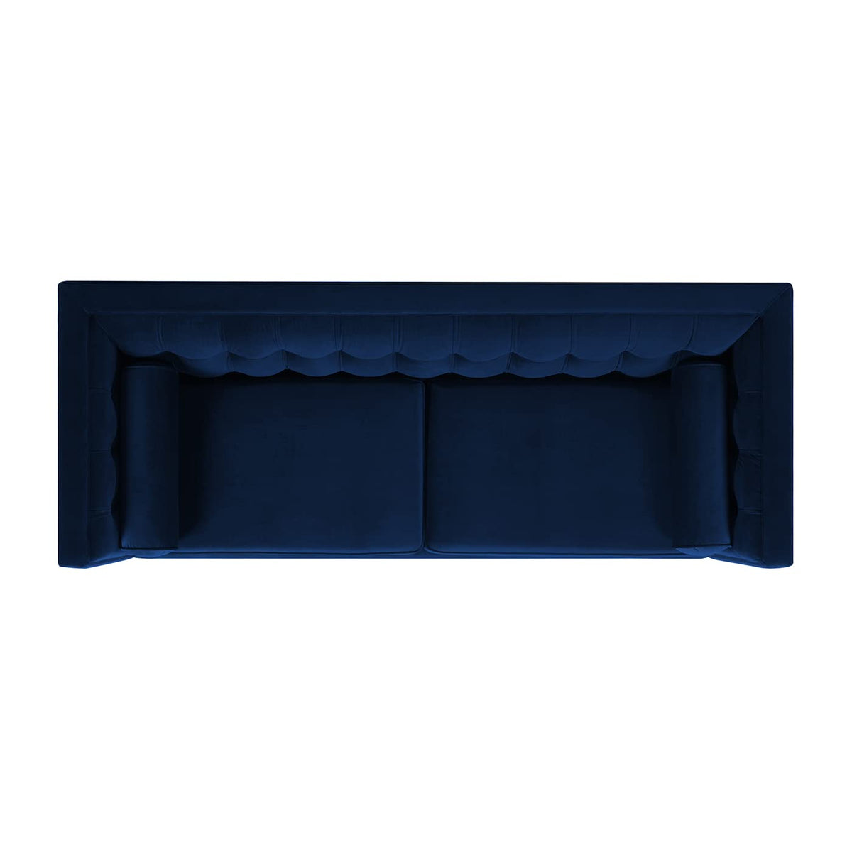 Navy Blue Velvet Tufted Sofa L82128