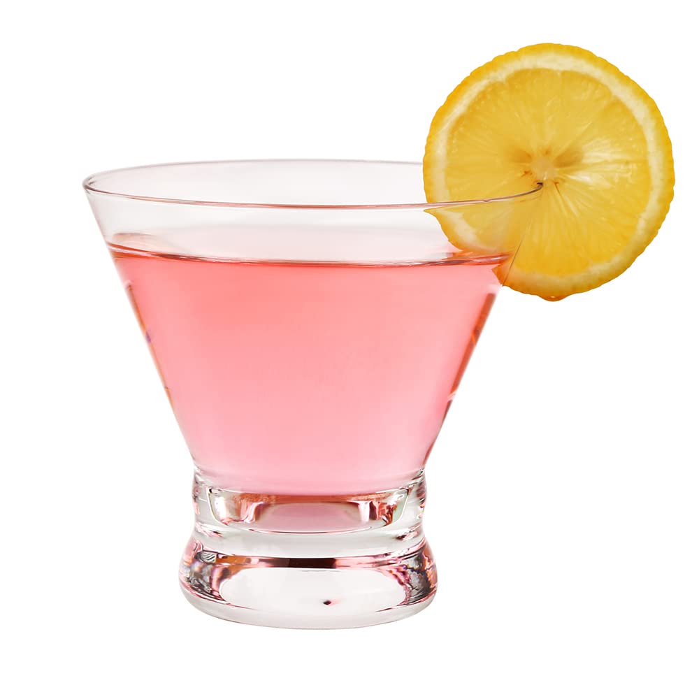 Set of 12 8-Ounce Stemless Martini Glasses D457
