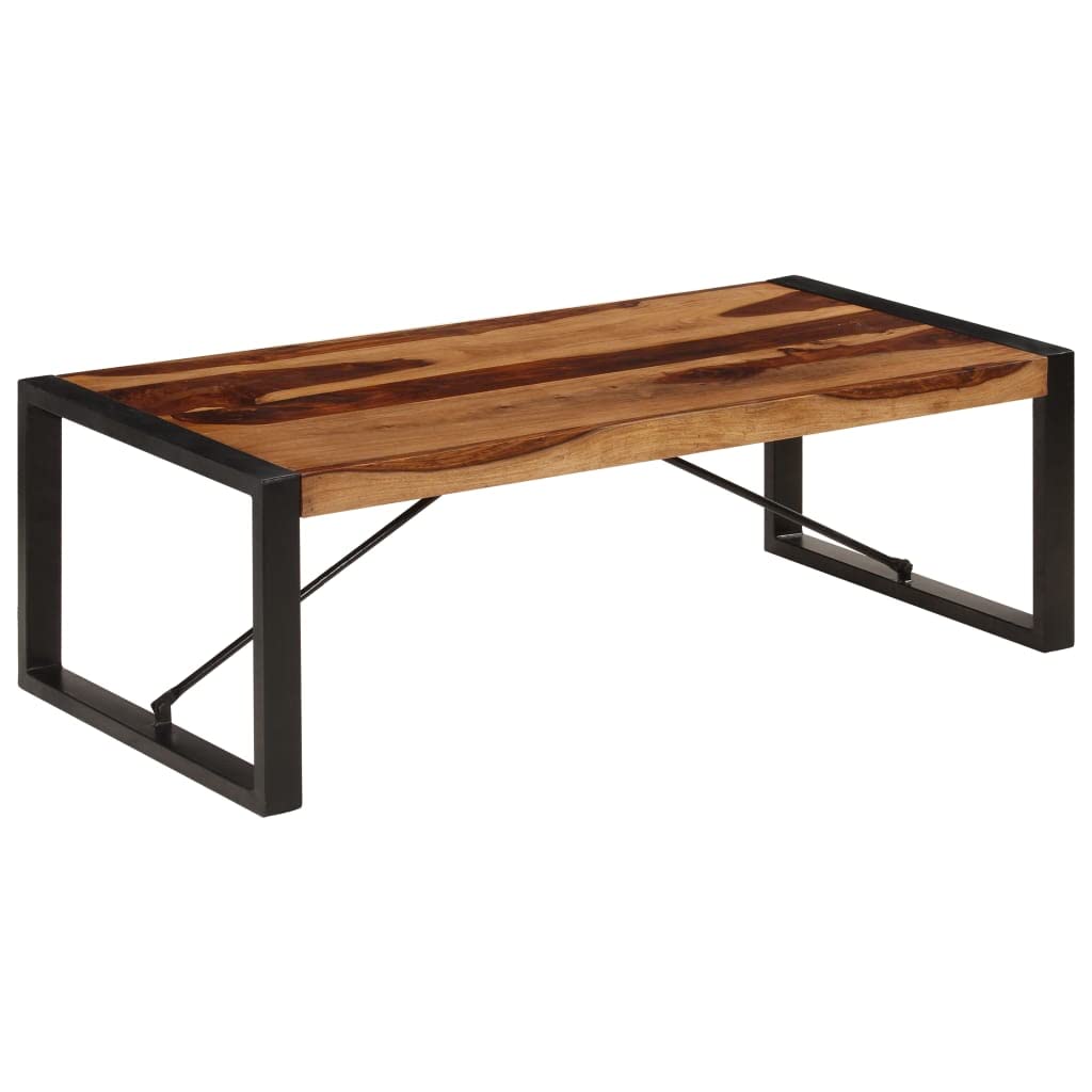 Square Rustic Solid Sheesham Wood Coffee Table Z749282