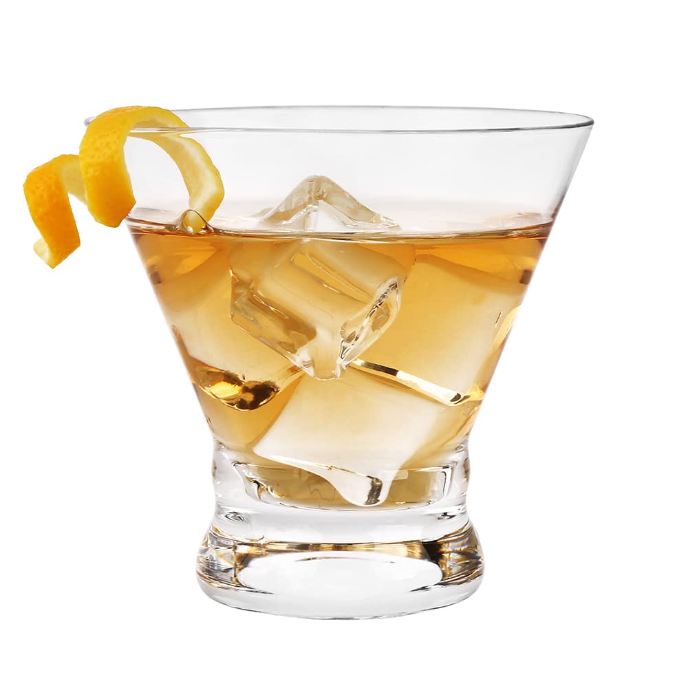 Set of 12 8-Ounce Stemless Martini Glasses D457