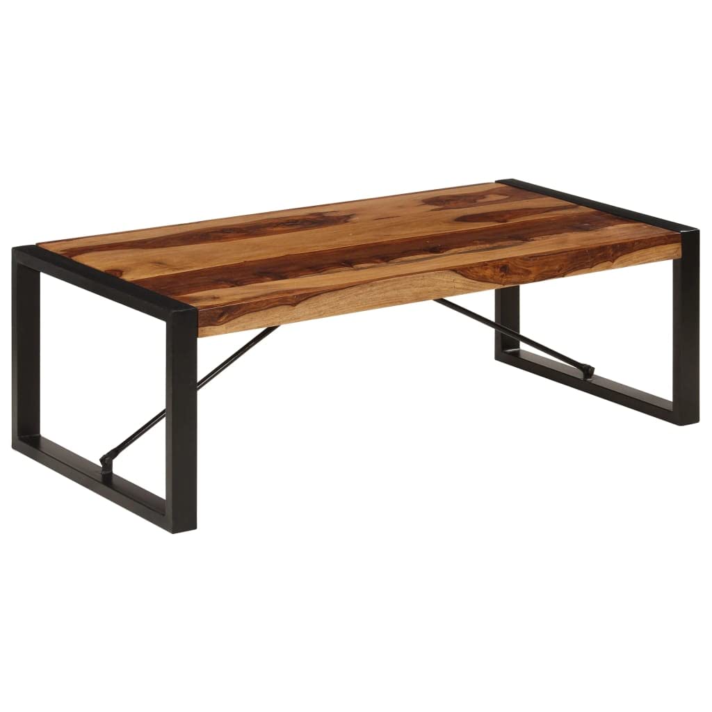 Square Rustic Solid Sheesham Wood Coffee Table Z749282