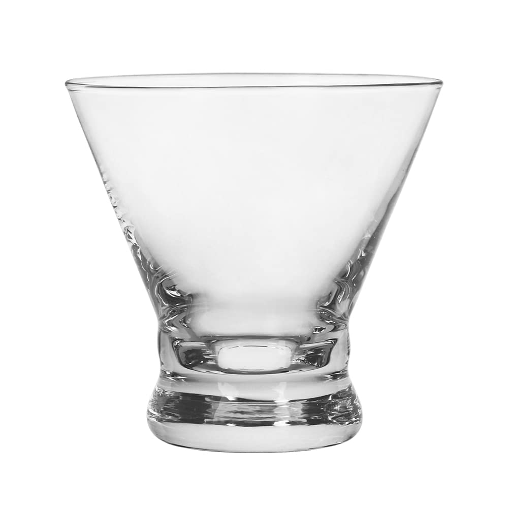 Set of 12 8-Ounce Stemless Martini Glasses D457