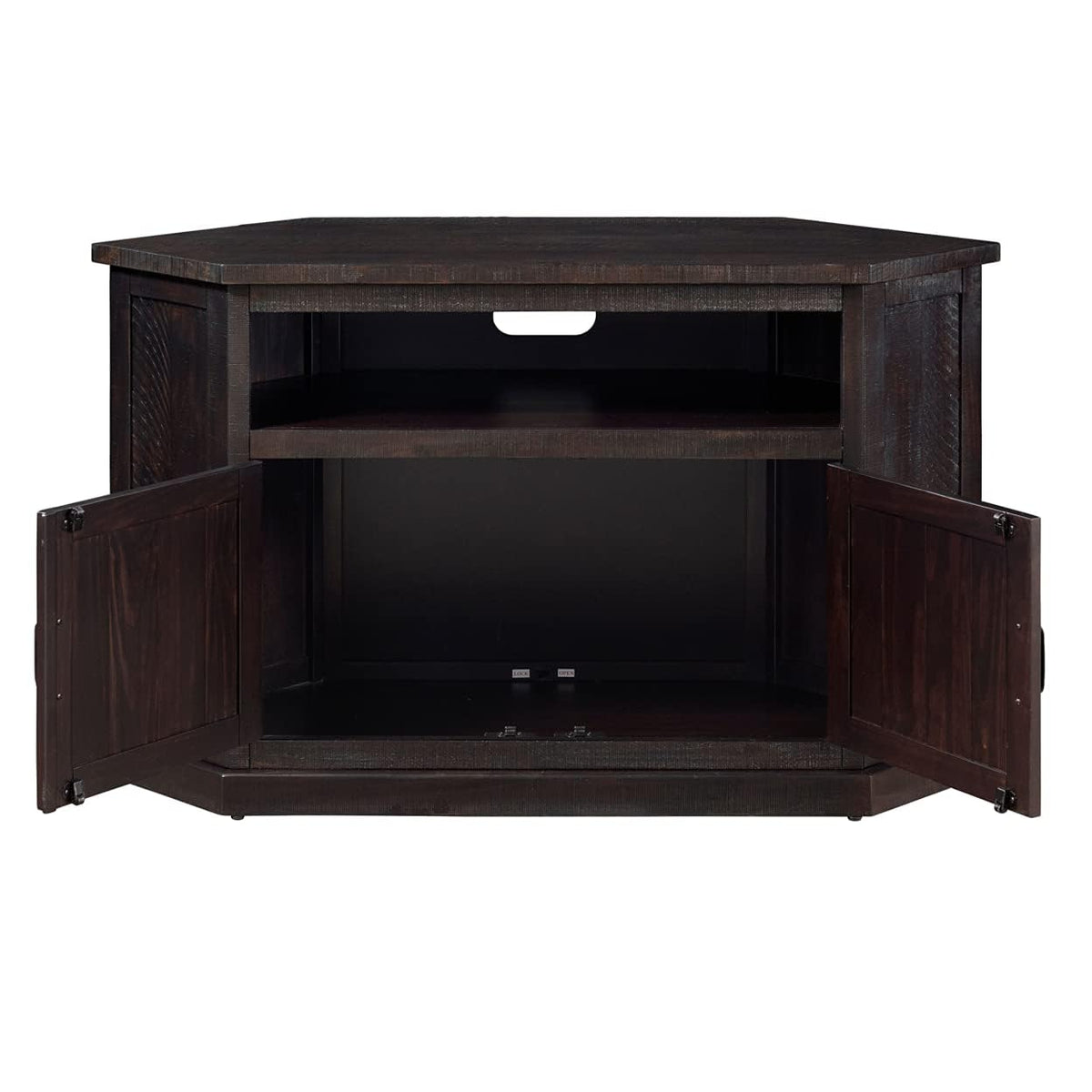Solid Wood TV Stand with Cabinet Storage F29309