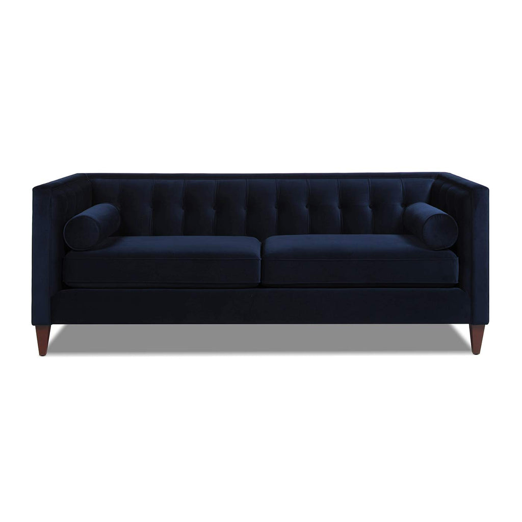 Dark Navy Blue Performance Velvet Tufted Sofa L13527