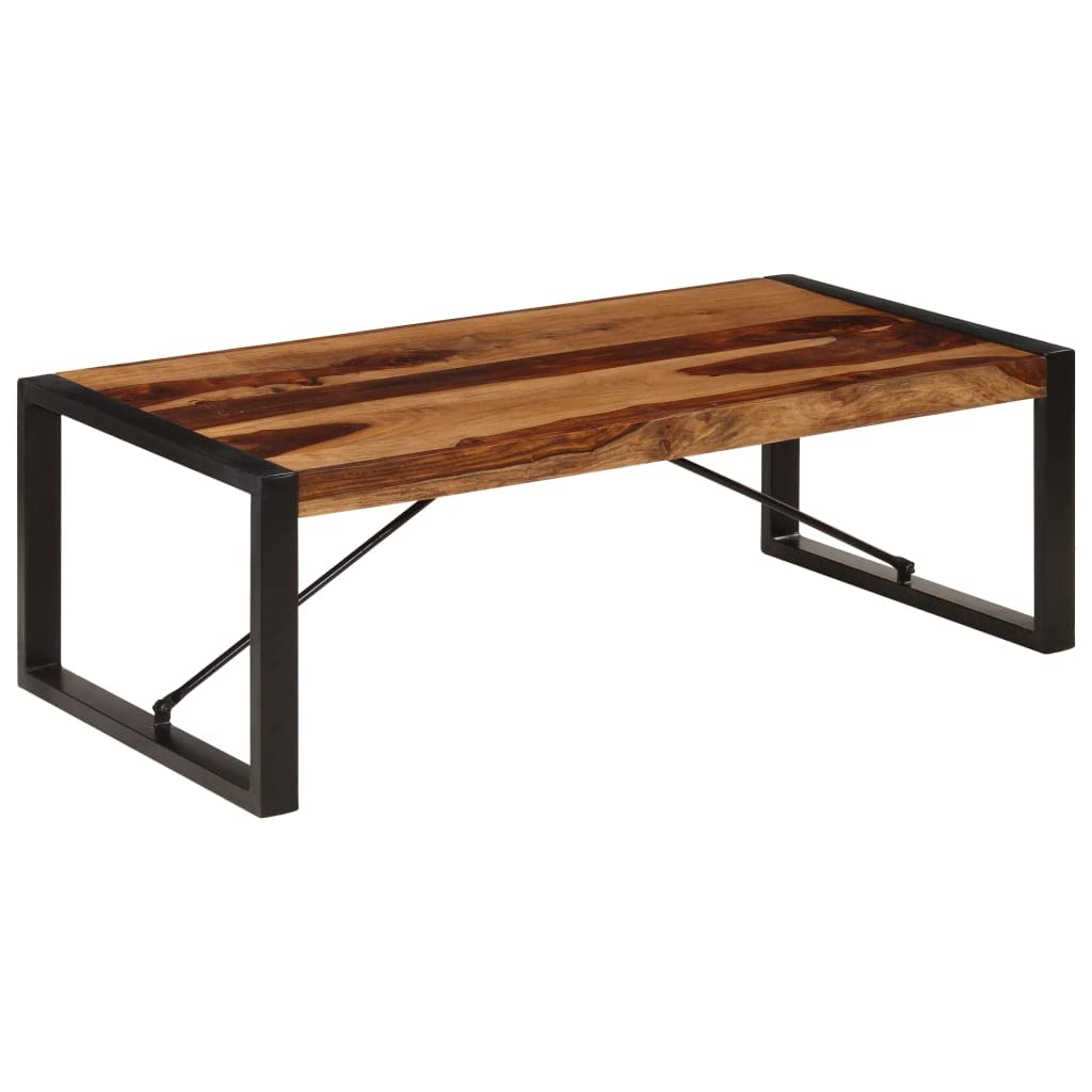 Square Rustic Solid Sheesham Wood Coffee Table Z749282