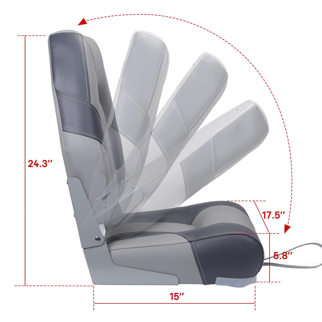 2 Pack High Back Folding Boat Seats R725333