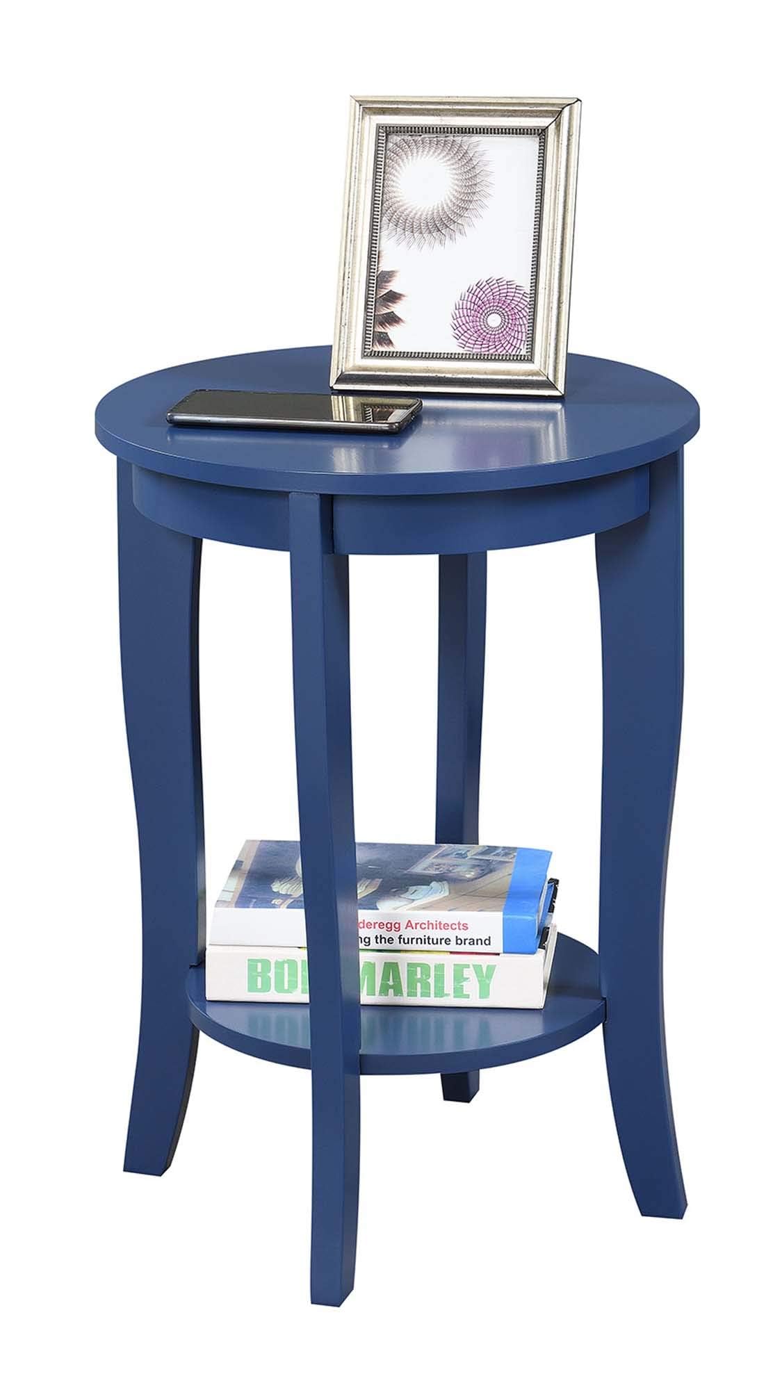 Cobalt Blue Round End Table H353
