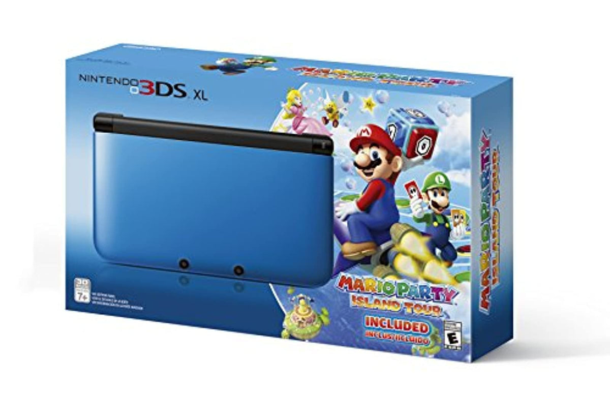 Blue/Black Nintendo 3DS XL with Mario Party: Island Tour Game Y13261