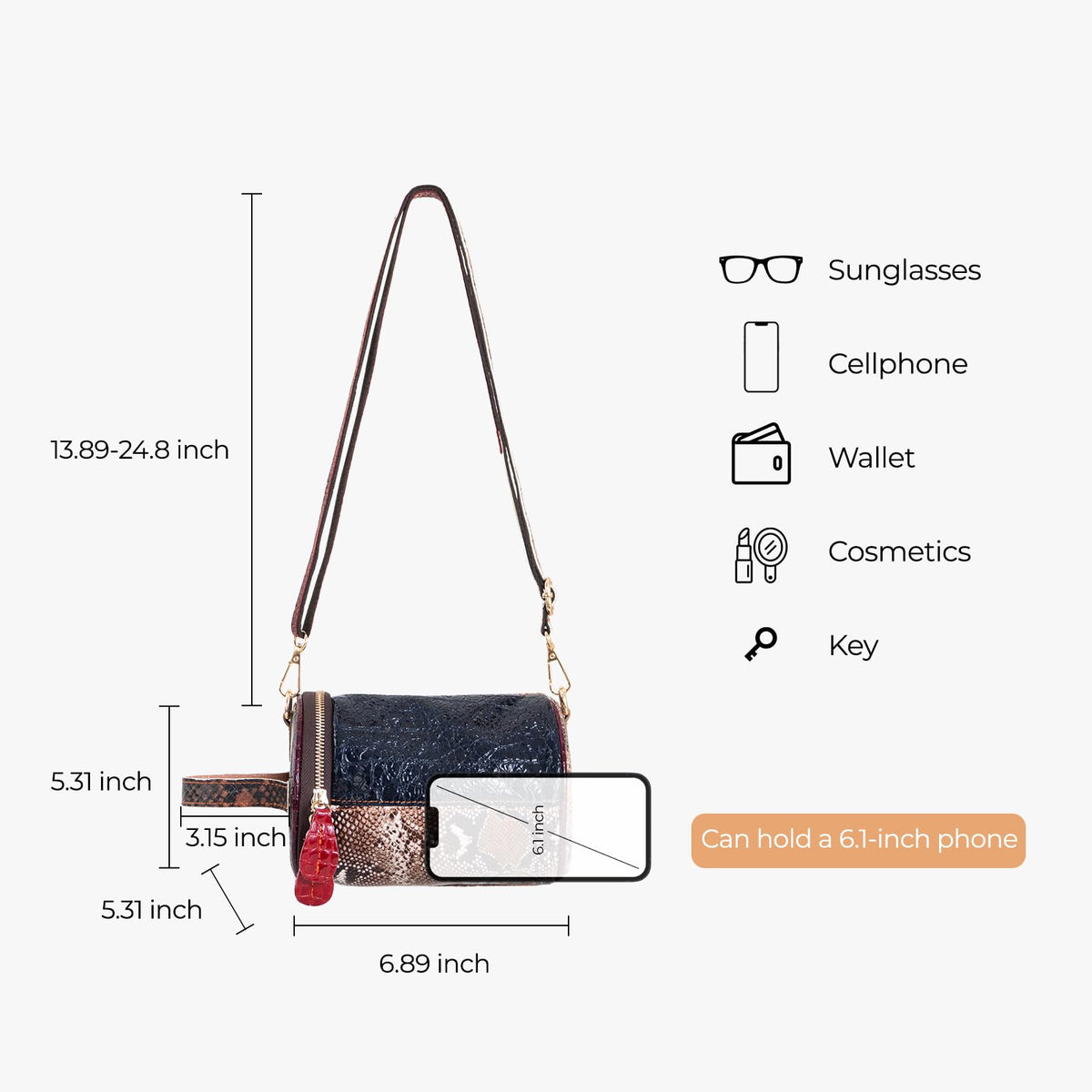 Daily Fashion Shoulder Bag with Detachable Shoulder Strap H332260