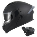 Full Face Flip Up Matte Black Motorcycle Helmet U556853
