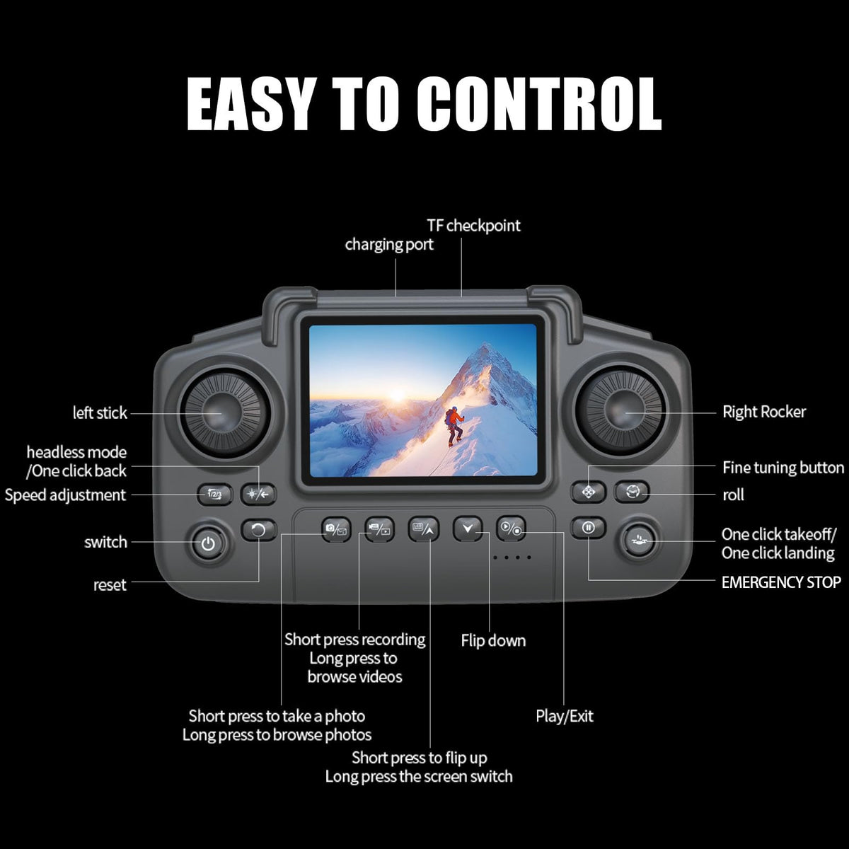 Brushless Drone with Camera, 2 Batteries V546300