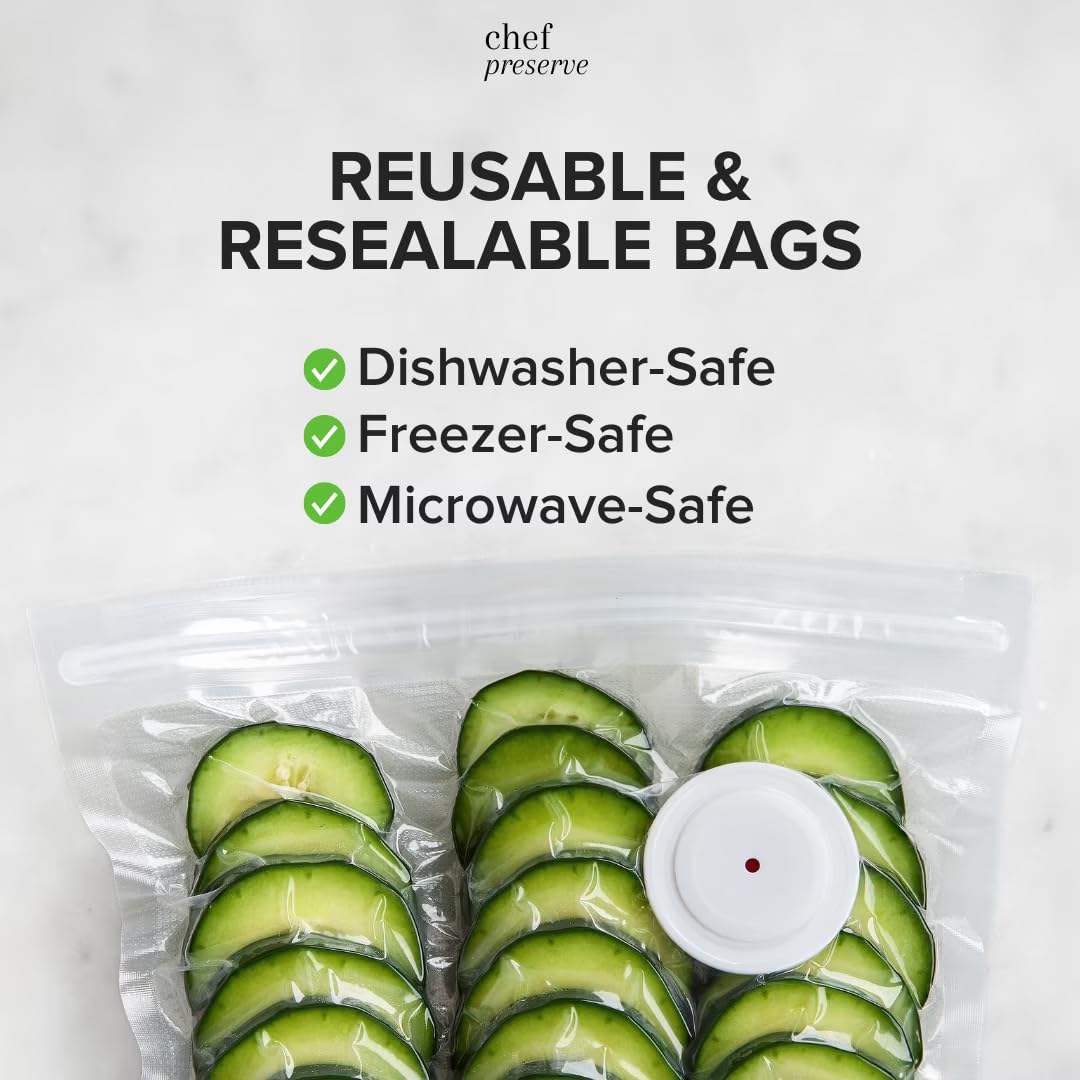 Compact Vacuum Sealer with 30 Reusable Vacuum Bags N203757