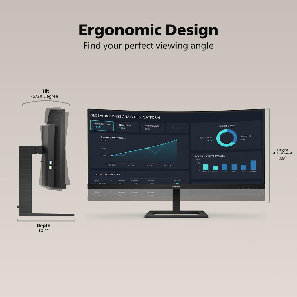 34 Inch Curved UWQHD Computer Monitor G26288