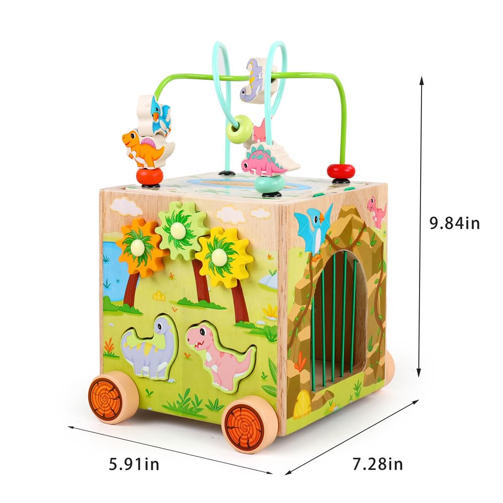 Montessori Wooden Activity Cube Toys S1119