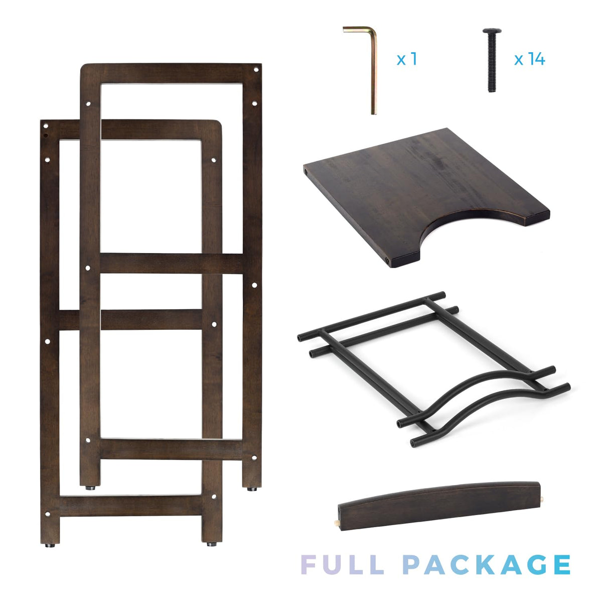 5 Gallon Water Jug Holder with Top Shelves, 3-Tiers Solid Wood Water Dispenser Stand G6844