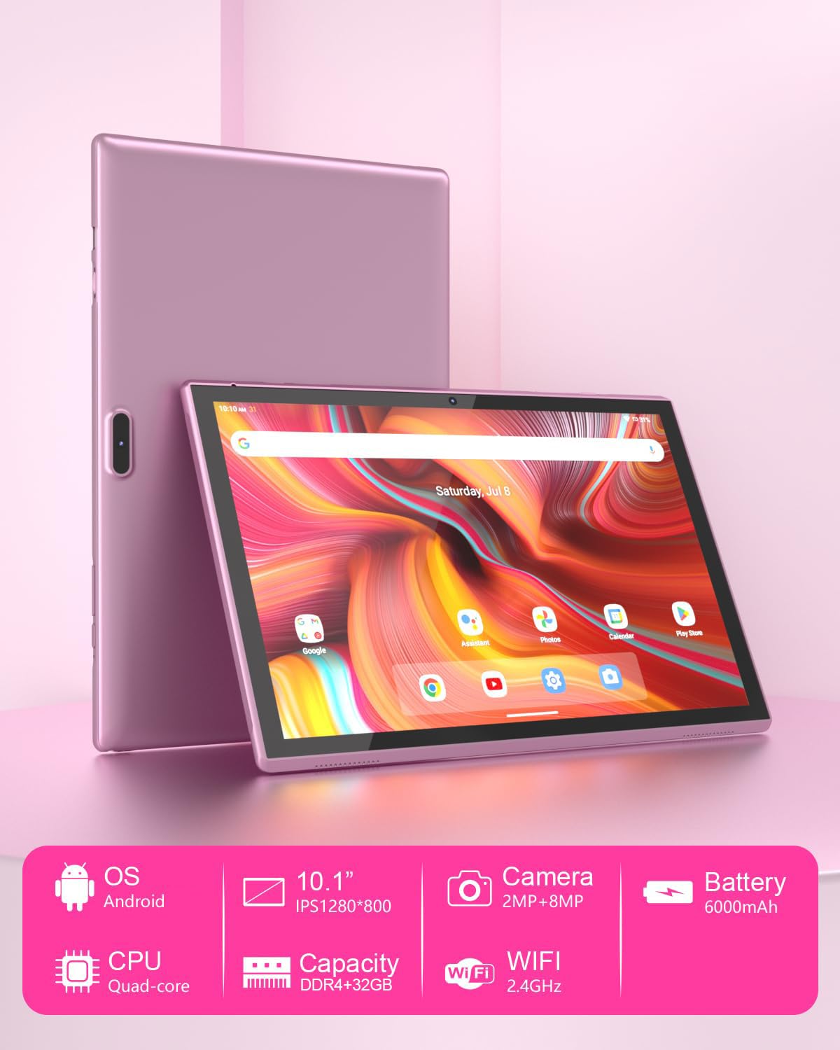 10 Inch Android Tablet with 32GB ROM 2GB RAM E483