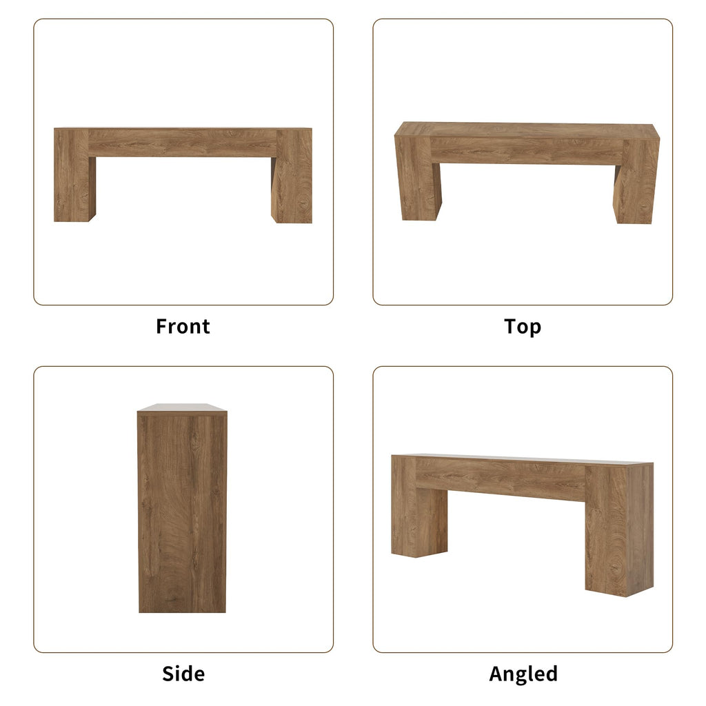 86-Inch Natural Oak Brown Console Table W4265