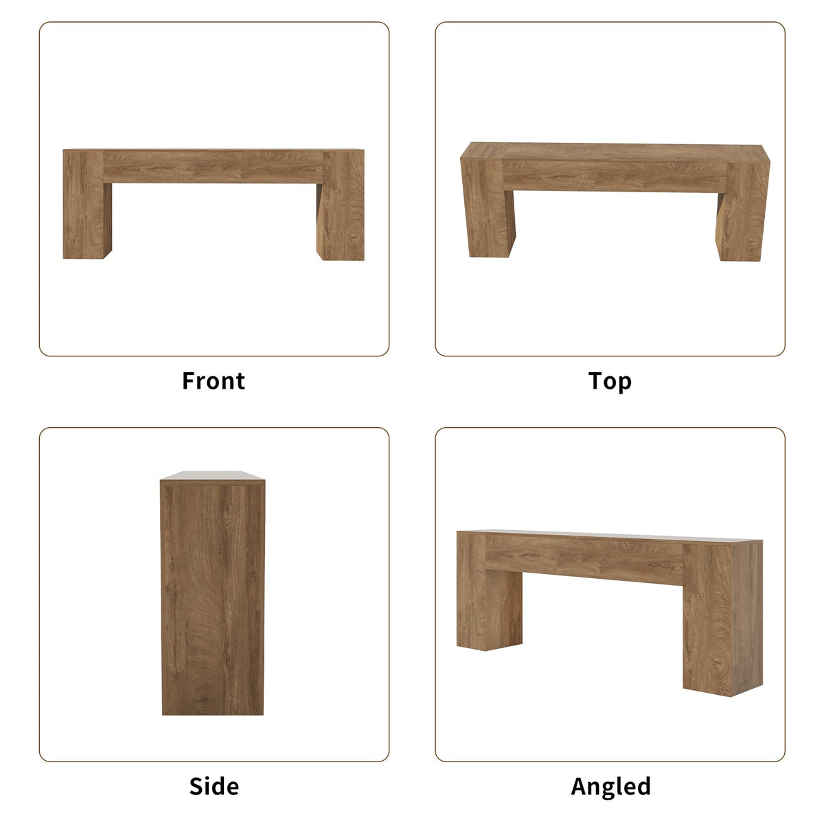 86-Inch Natural Oak Brown Console Table W4265