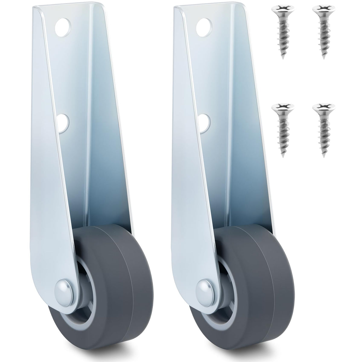 2 Pcs Rubber Swivel Casters M239069