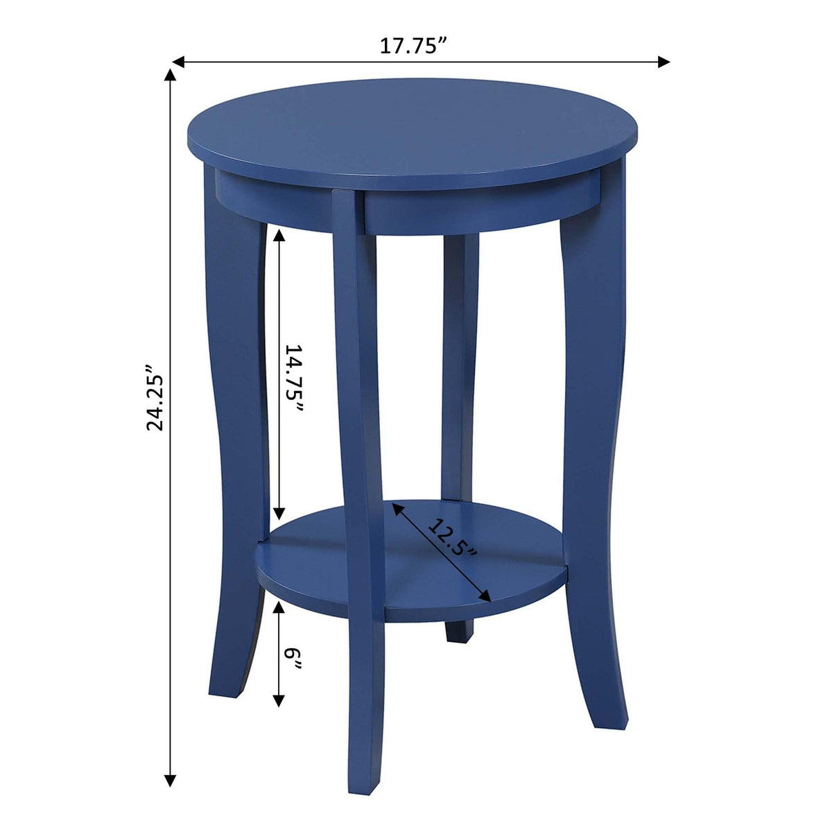 Cobalt Blue Round End Table H353