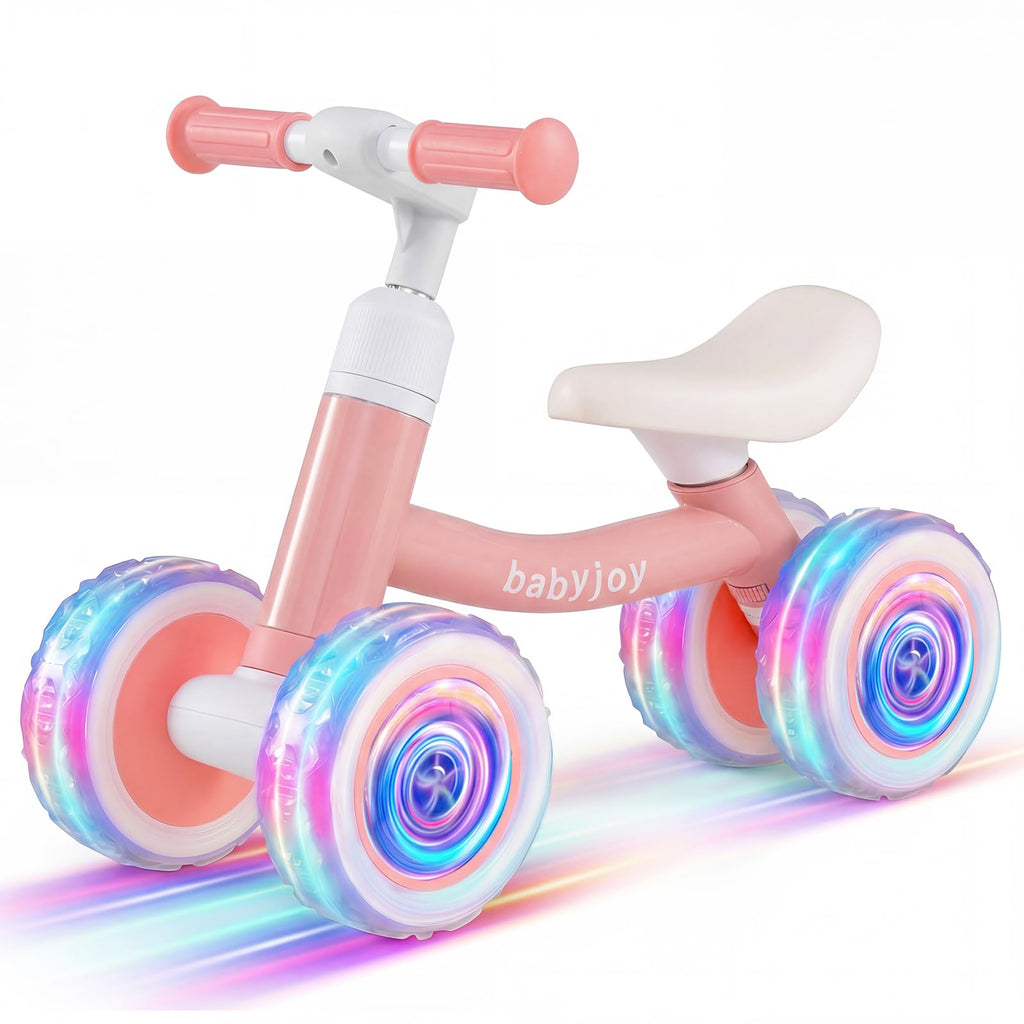 4 Wheels Toddler Balance Bike with Adjustable Handlebar & Seat L4676