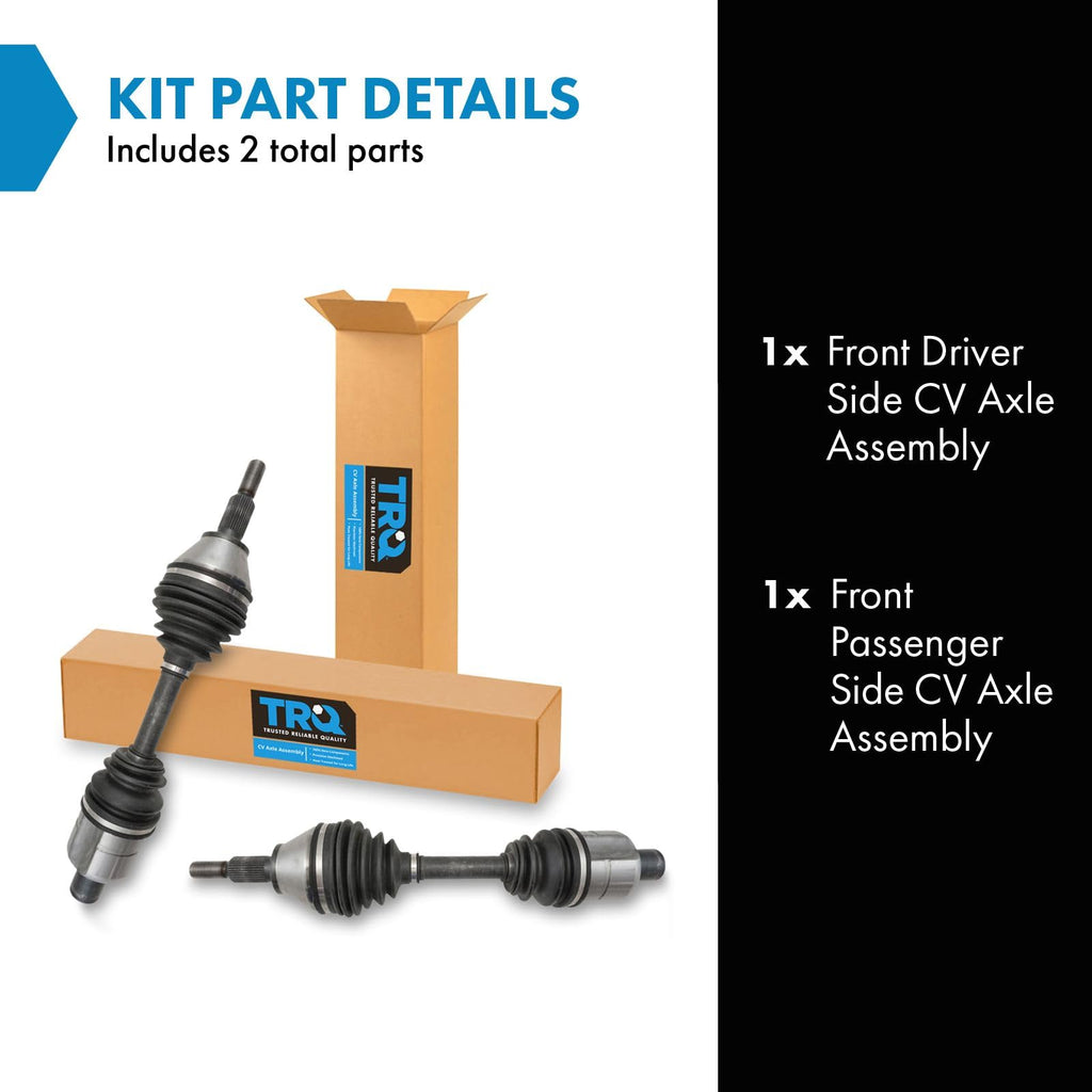 Front 2 Piece CV Axle Shaft Assembly Set M19329