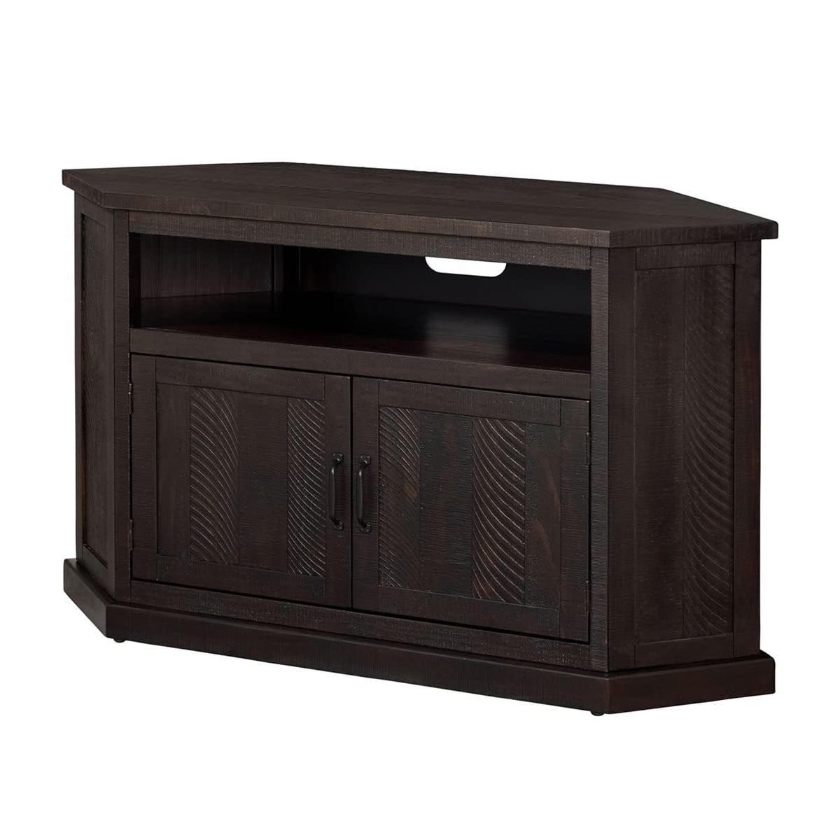 Solid Wood TV Stand with Cabinet Storage F29309