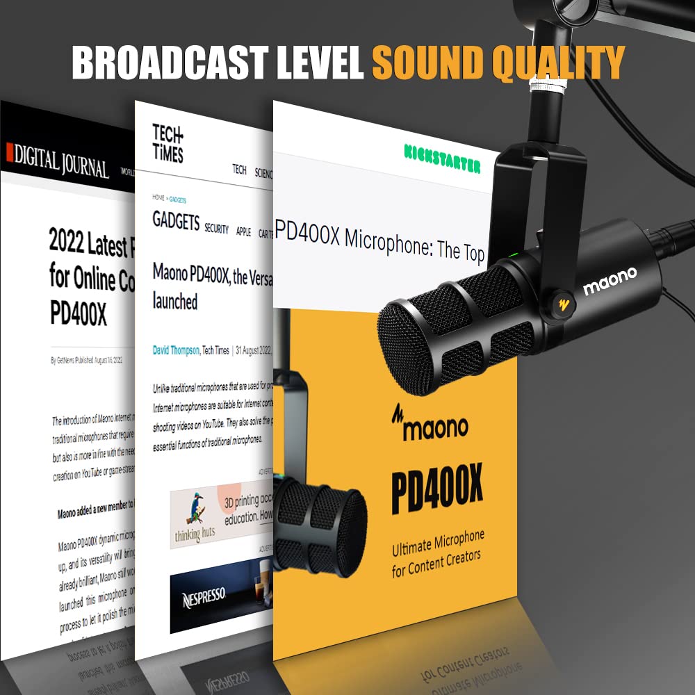 Dynamic Microphone, USB/XLR Podcast PC Mic H803483