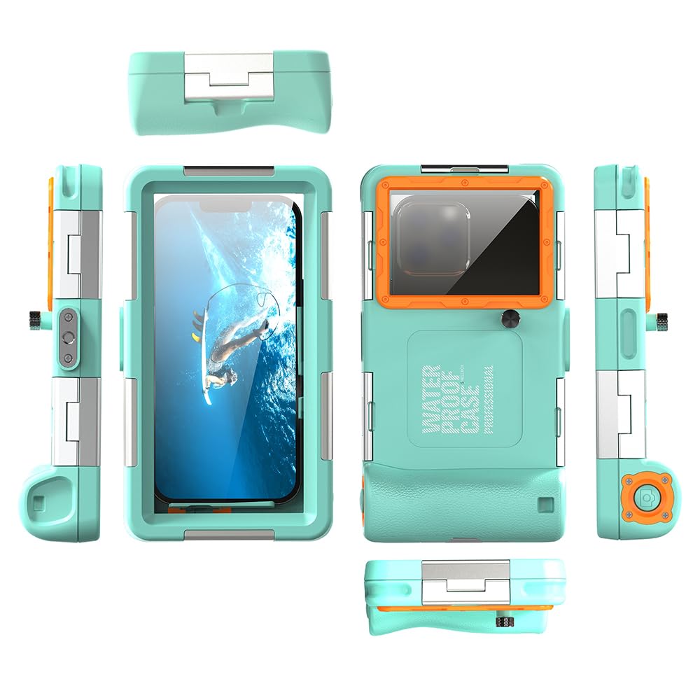 Light Blue and Orange Diving Phone Protective Case K10166