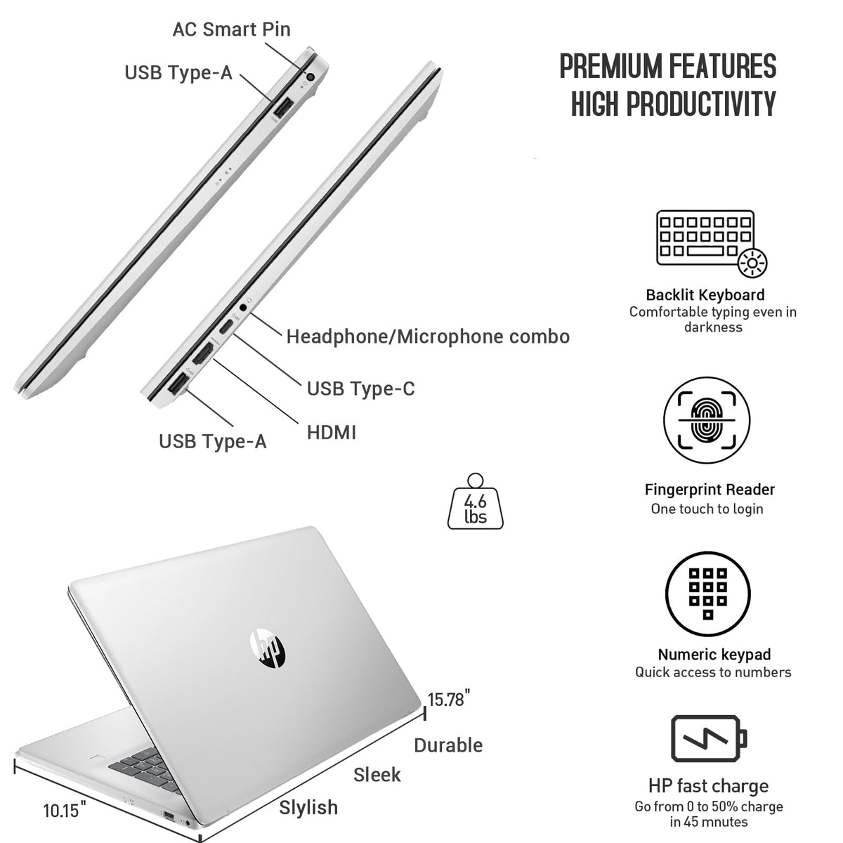 17.3 Inch Touchscreen Laptop Intel i7 Windows 11 Pro 64GB RAM 2TB SSD Z9258