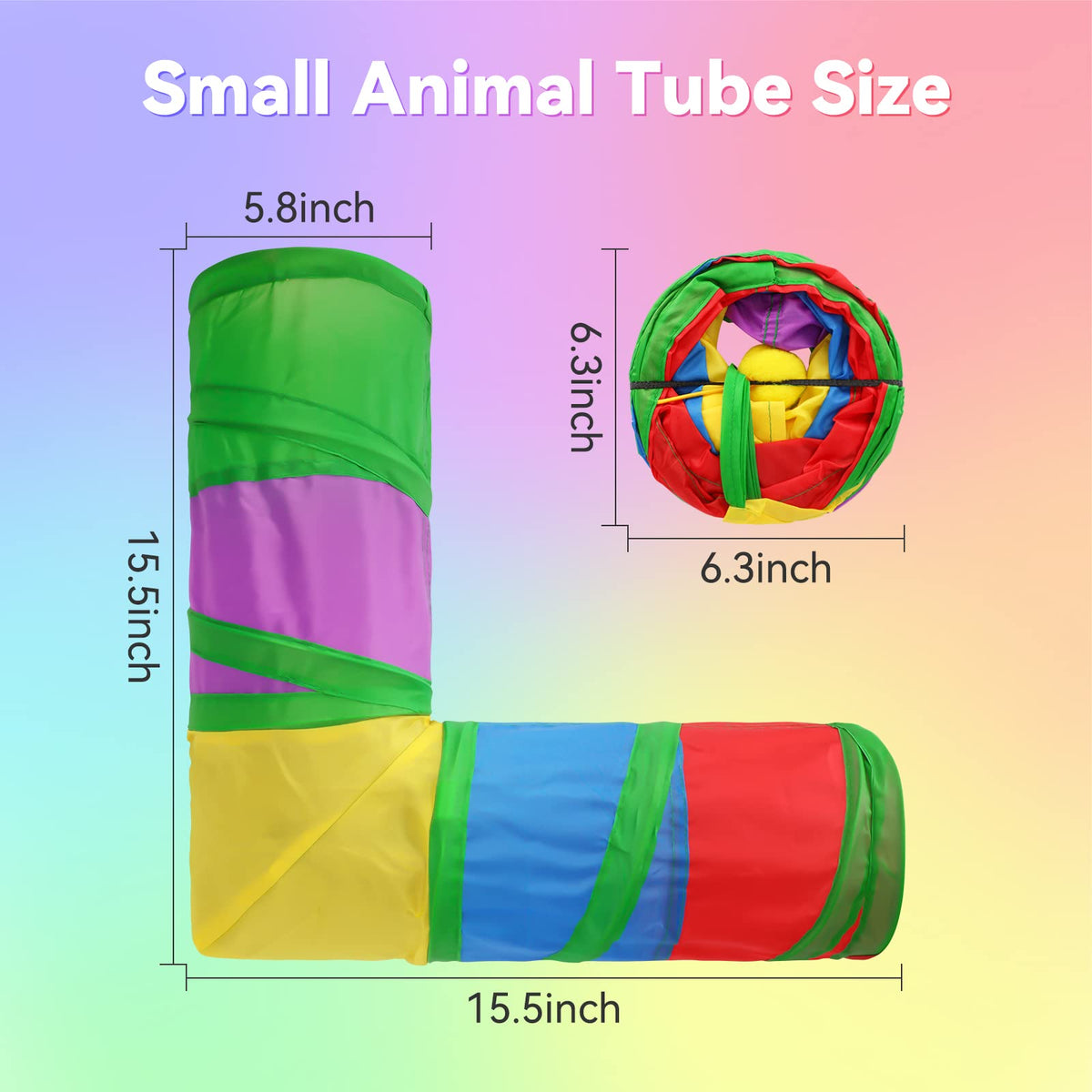 Guinea Pig Tunnels & Tubes Collapsible Small Animal Hideout L86283