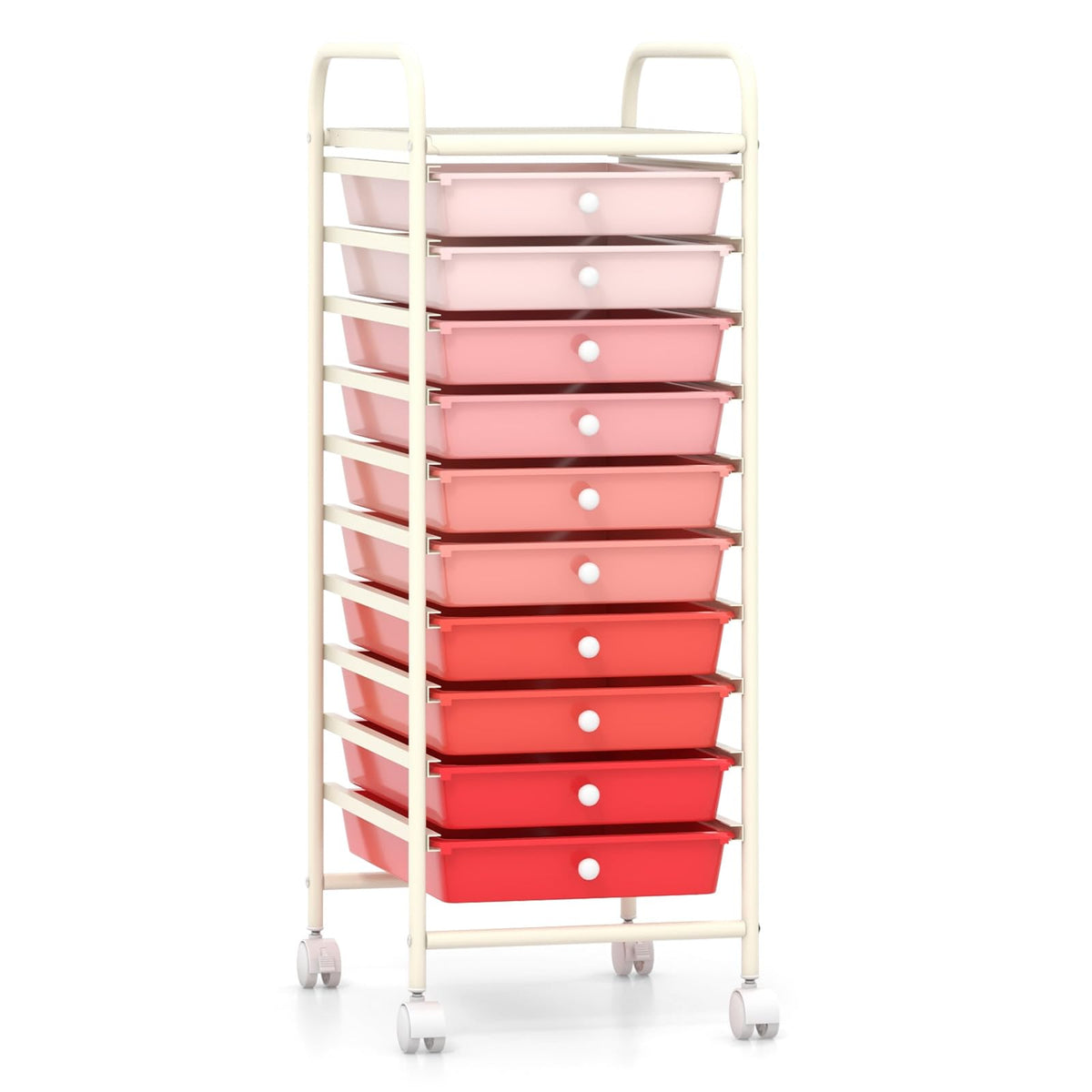 10 Drawer Rolling Storage Cart C2537
