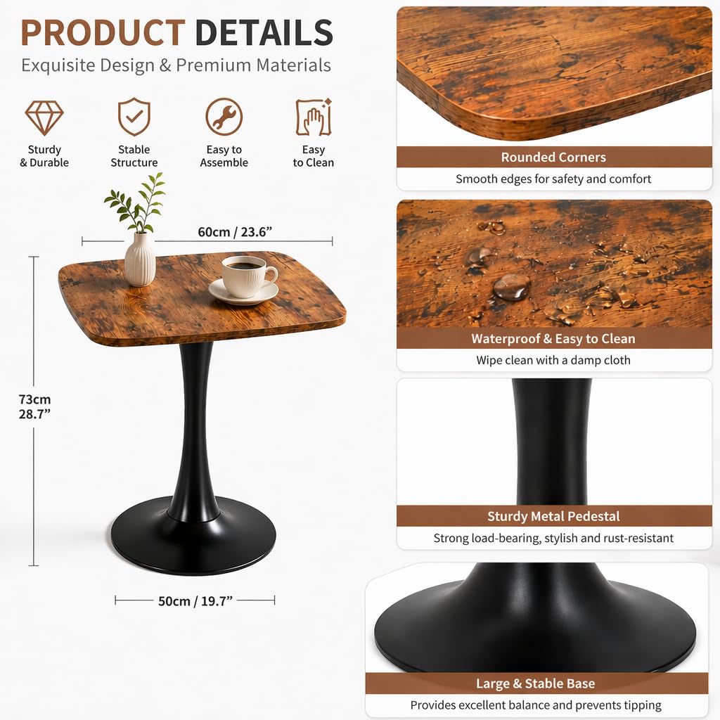 24" Square Dining Table for 2 Y5558