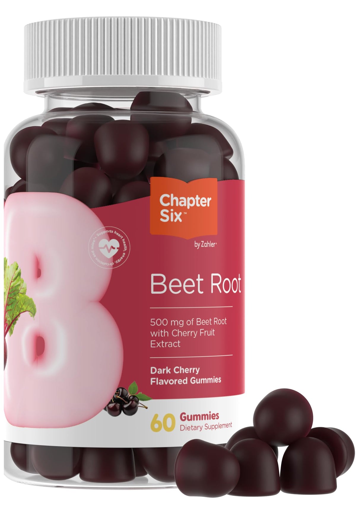 Beet Root 500 mg Cherry Gummies I22142
