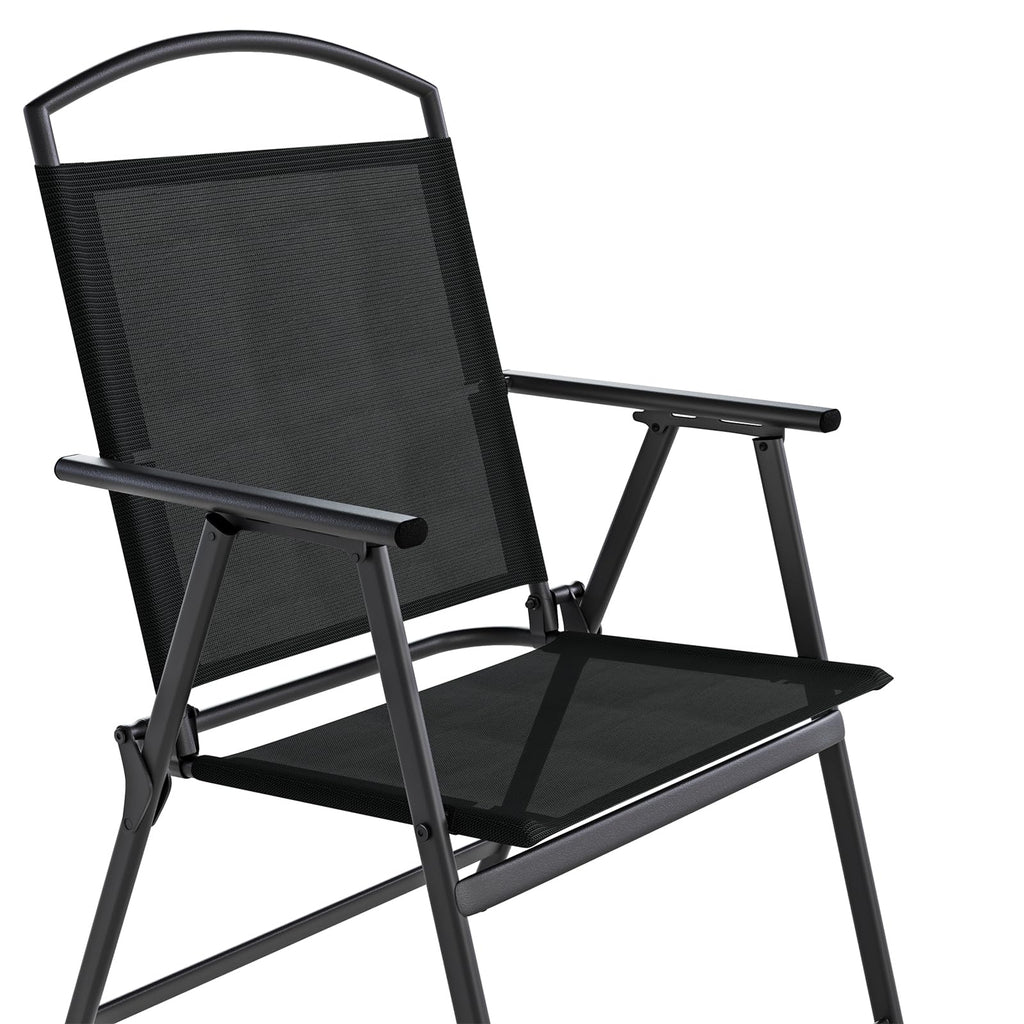 Folding Outdoor Chairs Set of 2 Black F757