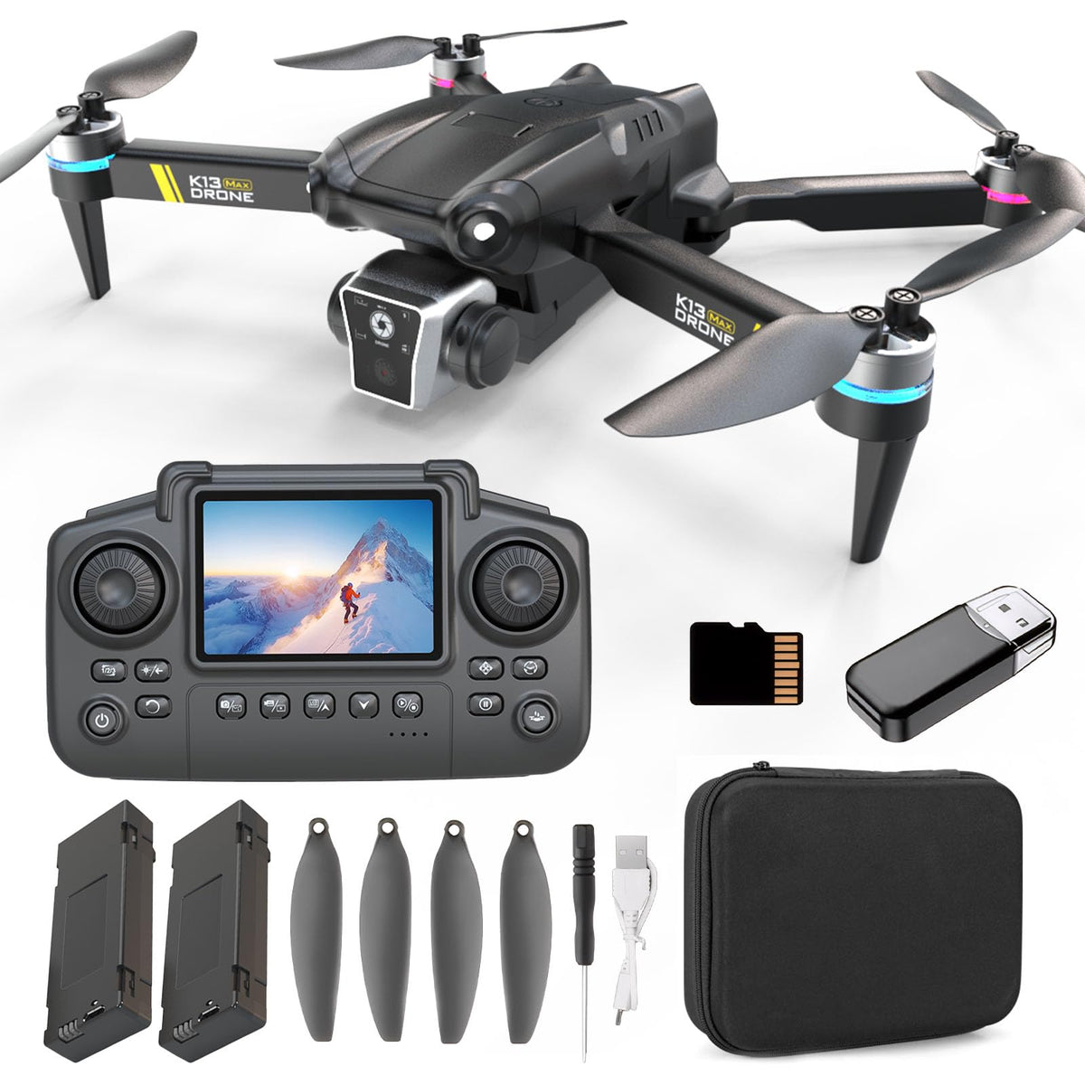 Brushless Drone with Camera, 2 Batteries V546300