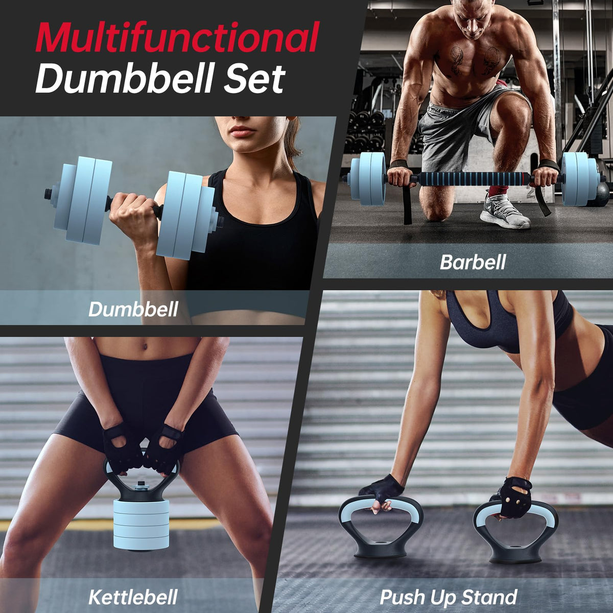 Adjustable 45lbs Dumbbell Set with Connector U902633