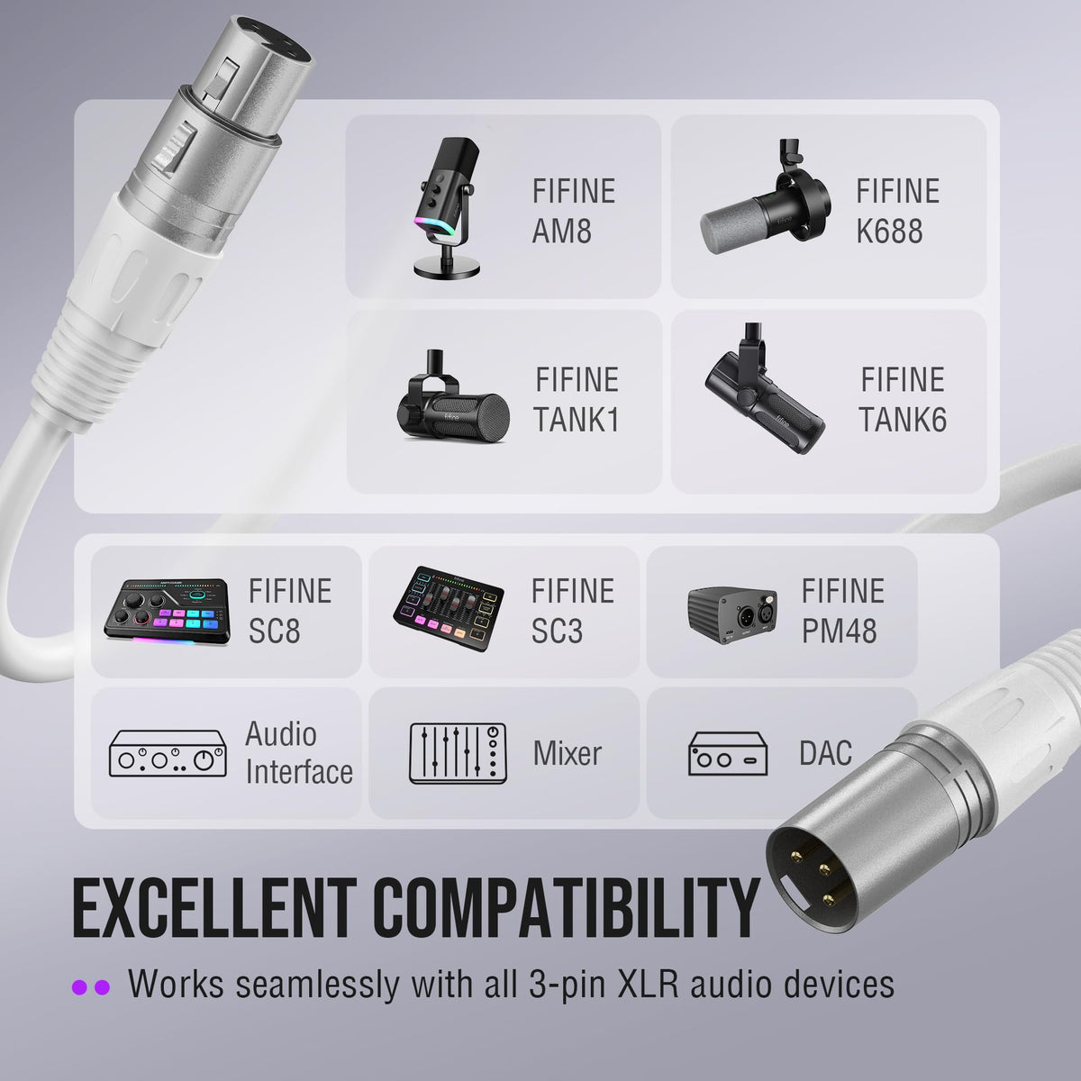 XLR Podcast Dynamic Mic with Audio Mixer F5690