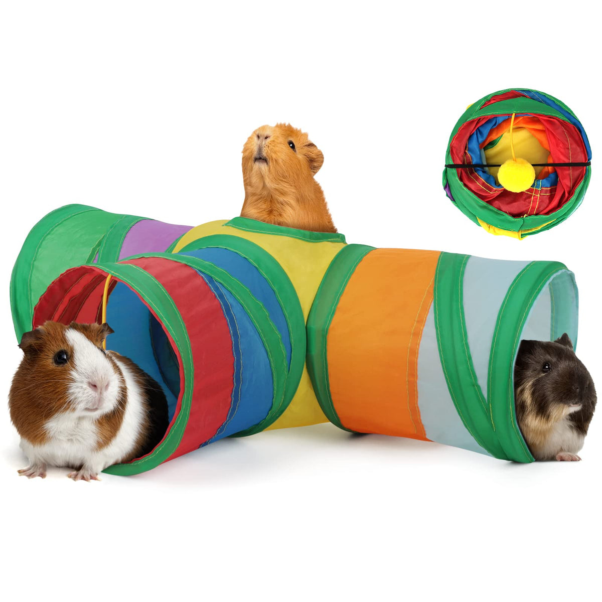 Guinea Pig Tunnels & Tubes Collapsible Small Animal Hideout L86283