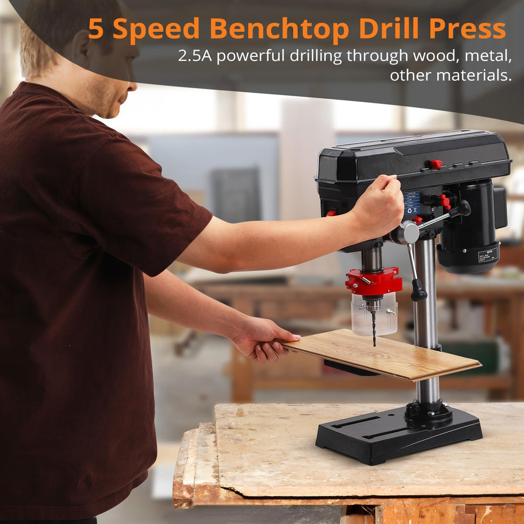 8 Inch 2.5A Benchtop Drill Press with 5 Speed Adjustable J78926