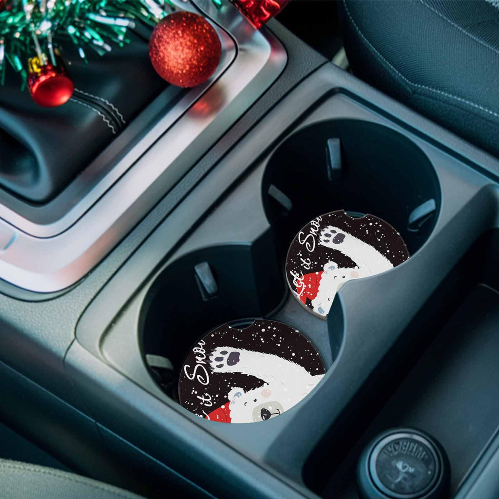 Absorbent Ceramic Stone Car Coasters Set of 2 Q151
