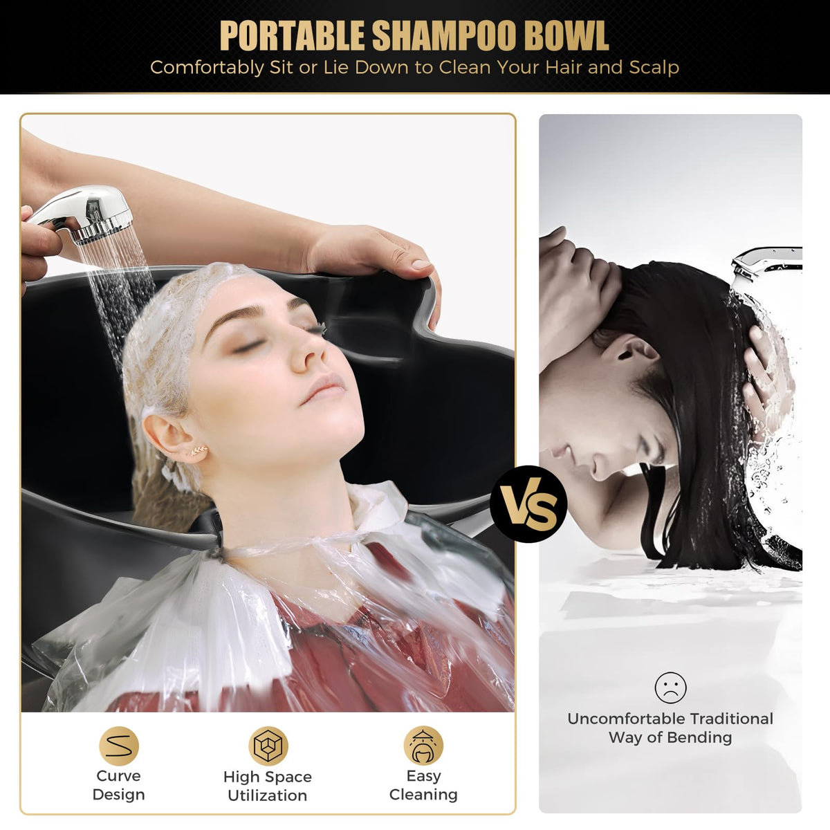 Portable Electric Pump Shampoo Basin with 2 Buckets E71518