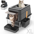 XL Stainless Steel Enclosed Cat Litter Box H151081