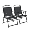 Folding Outdoor Chairs Set of 2 Black F757