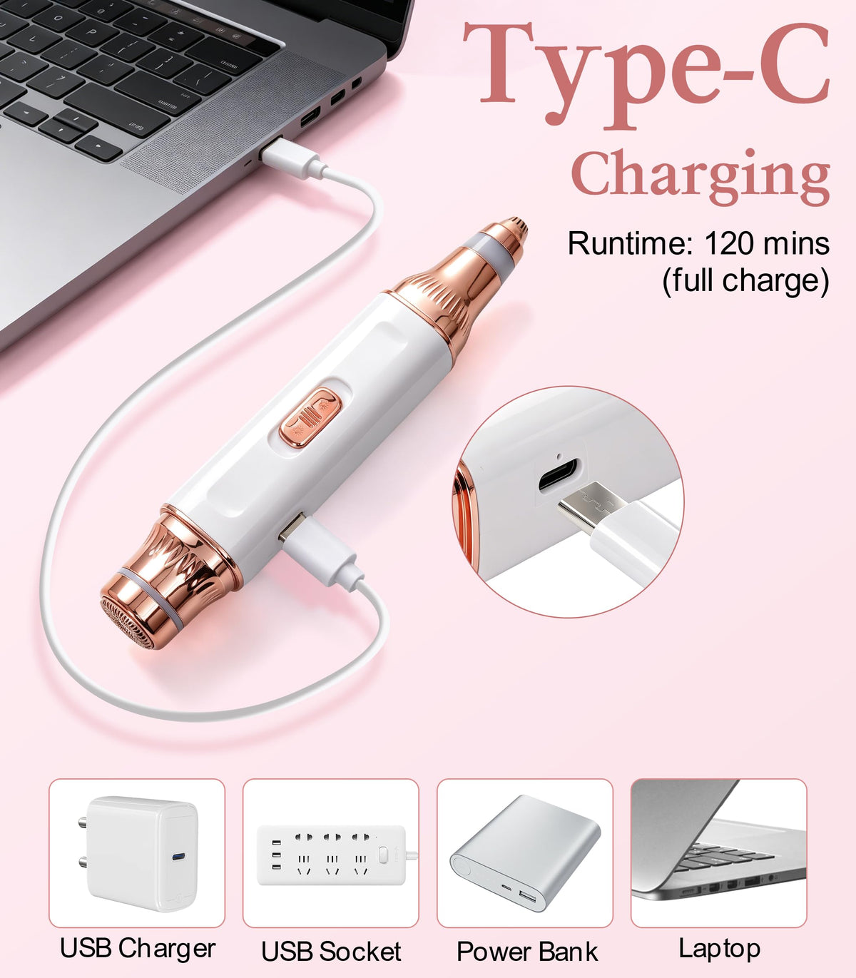 2-in-1 Eyebrow Trimmer & Facial Hair Remover A188116