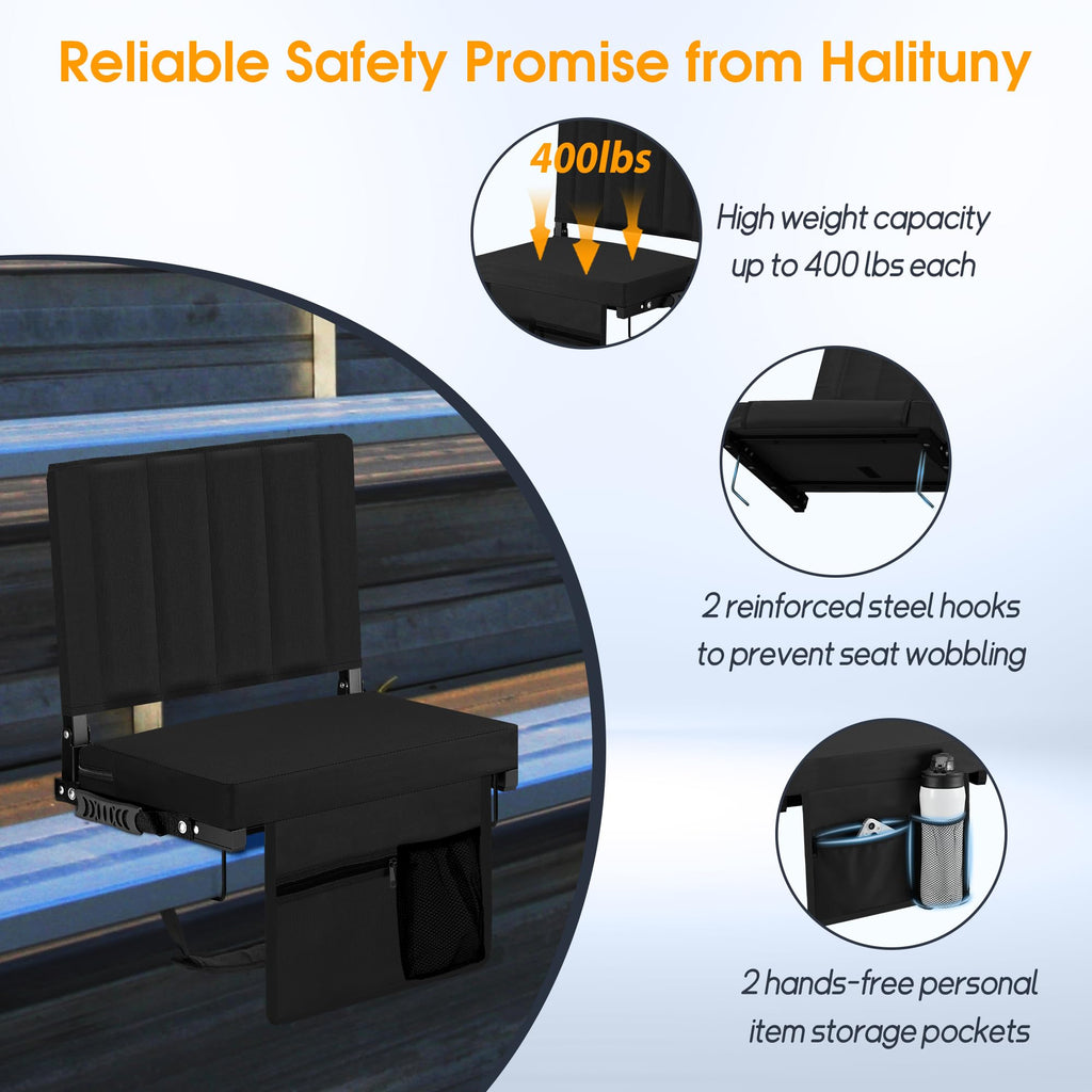 Portable Folding Stadium Seat with Back Support 2 Pack B24179
