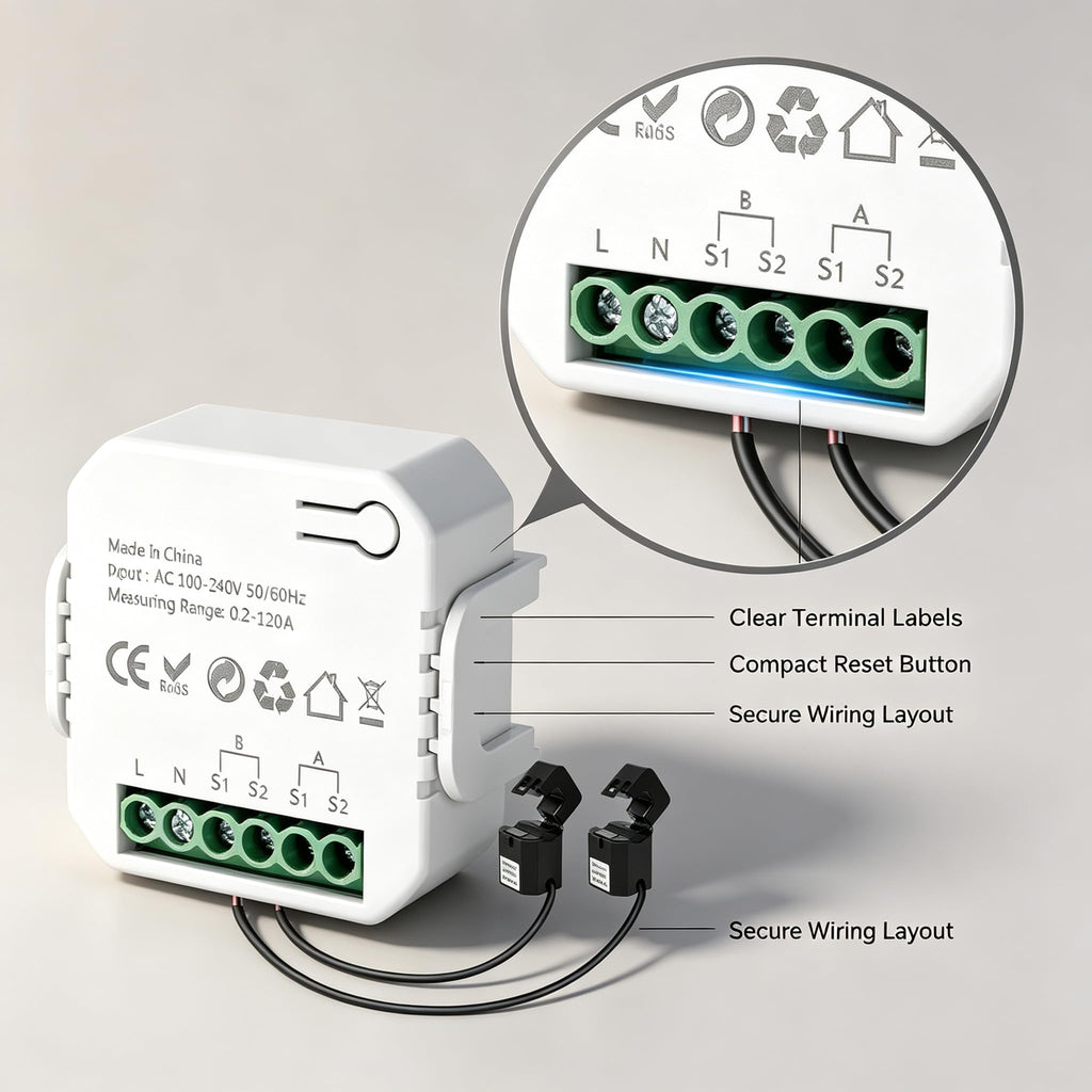 Smart Home Energy Monitor 2x120A Dual Channel U598965
