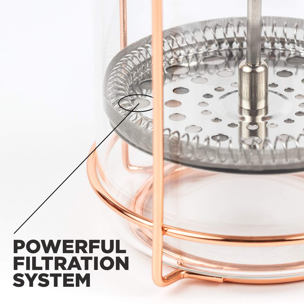 1000ml Rose Gold French Press Coffee Maker A584