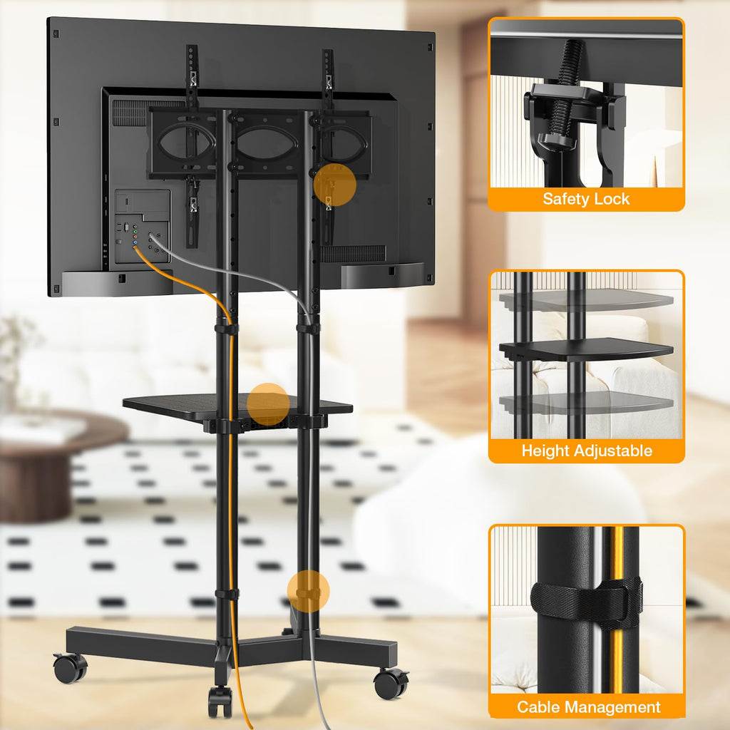 Mobile TV Stand with Wheels for 32-75 Inch TVs W740244